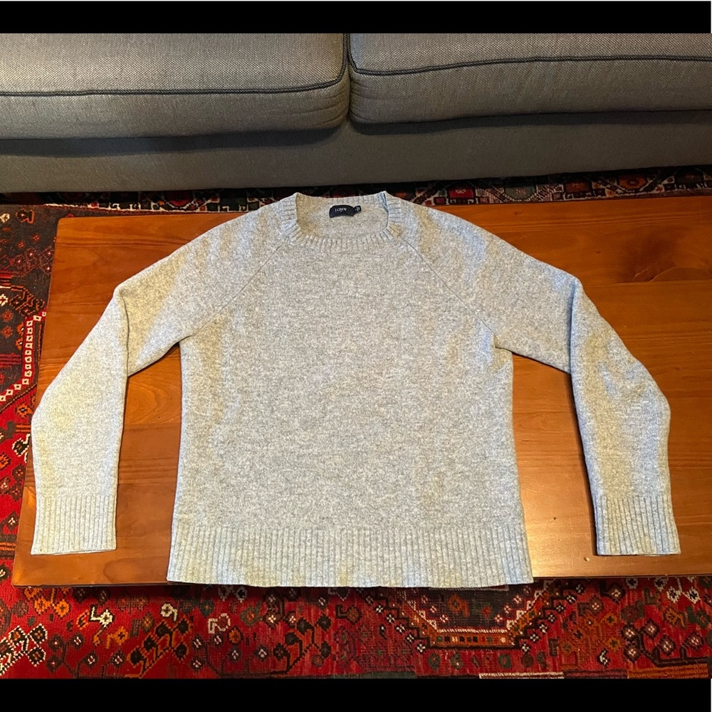 JCrew 100% Lambswool sweater, grey, size S (fits like XS)